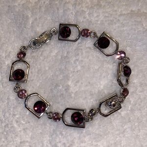 Dark & light purple bracelet w/ clasp